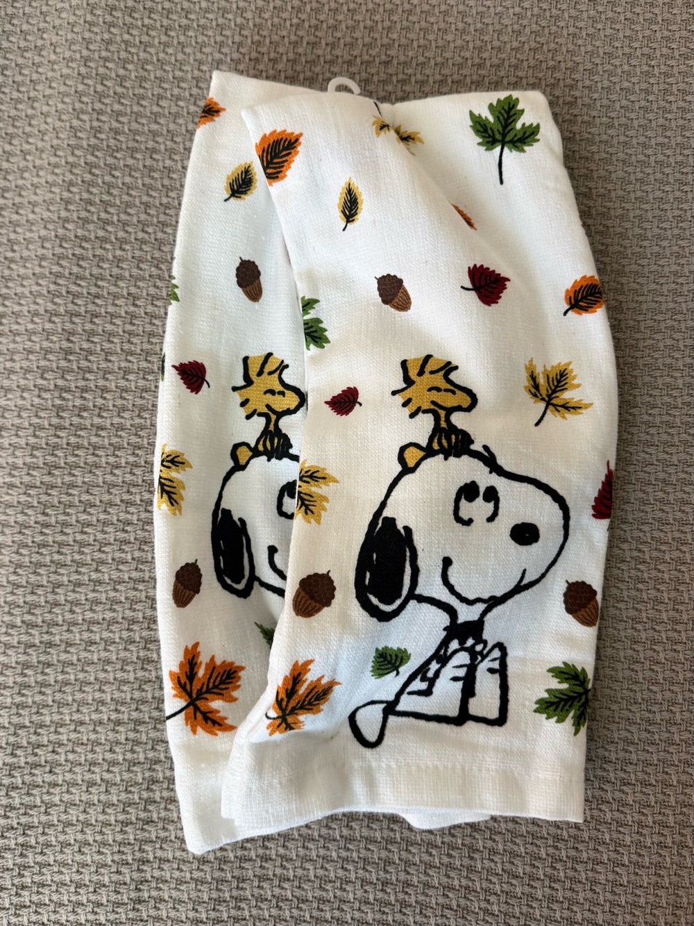 Peanuts Snoopy Fall Pumpkin Kitchen Towels Set 2 NWT Snoopy & Woodstock Fall - Picture 5 of 5